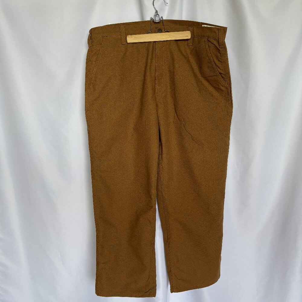 Carhartt Men's 383-51 Dungaree Fit Size 38x28 Brown Soft Work Pants NWOT